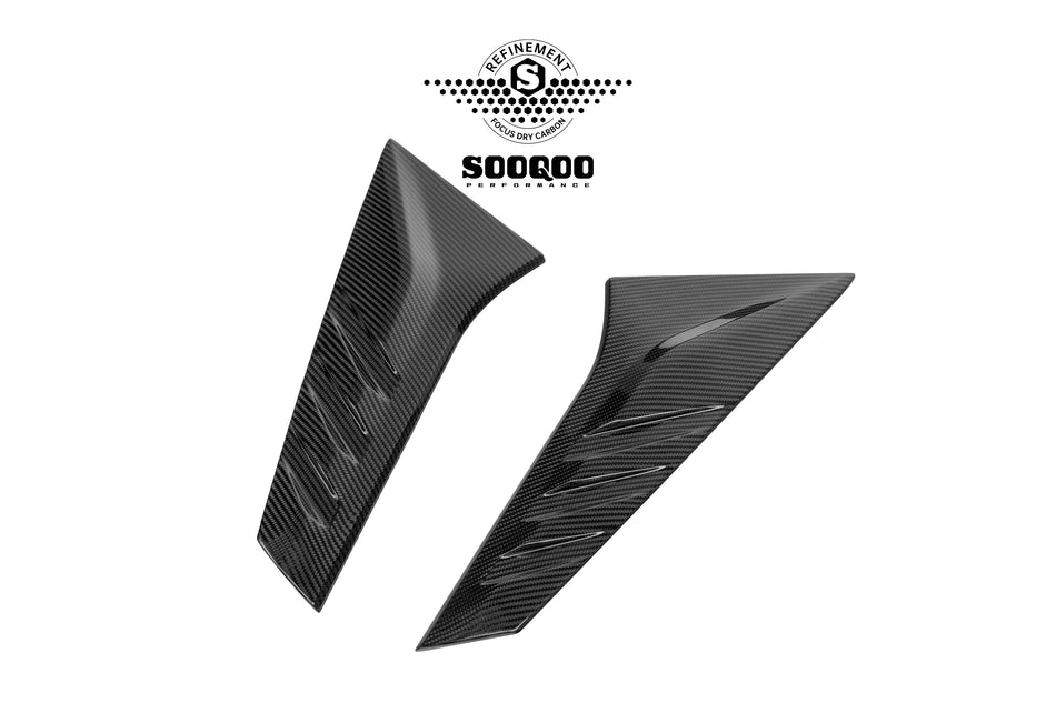 Audi RS3 (8Y) SOOQOO Rear Window Vent Fin Set - Dry Carbon