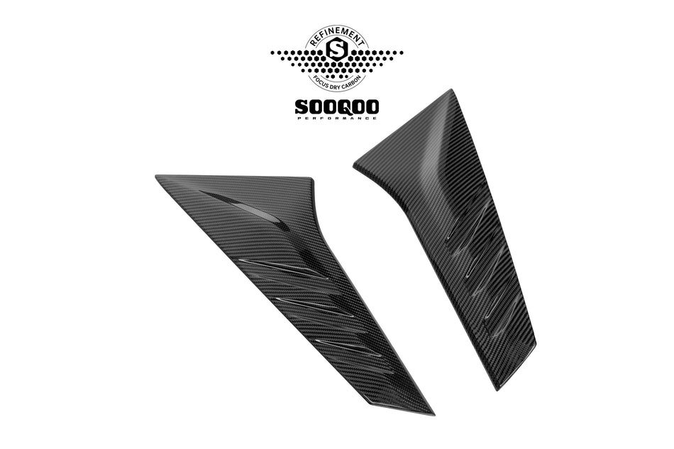 Audi RS3 (8Y) SOOQOO Rear Window Vent Fin Set - Dry Carbon