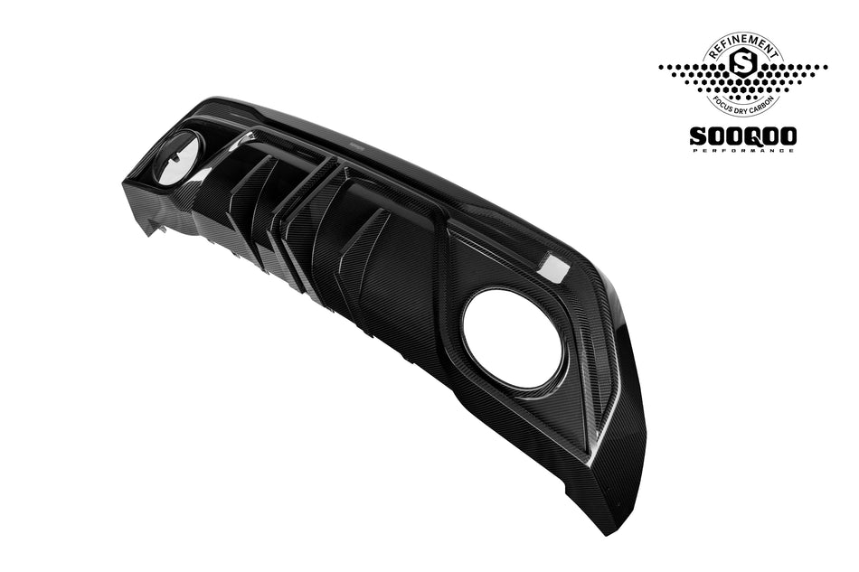 Audi RS3 (8Y) SOOQOO Rear Bumper Diffuser + Splitter Set (3pc) - Dry Carbon