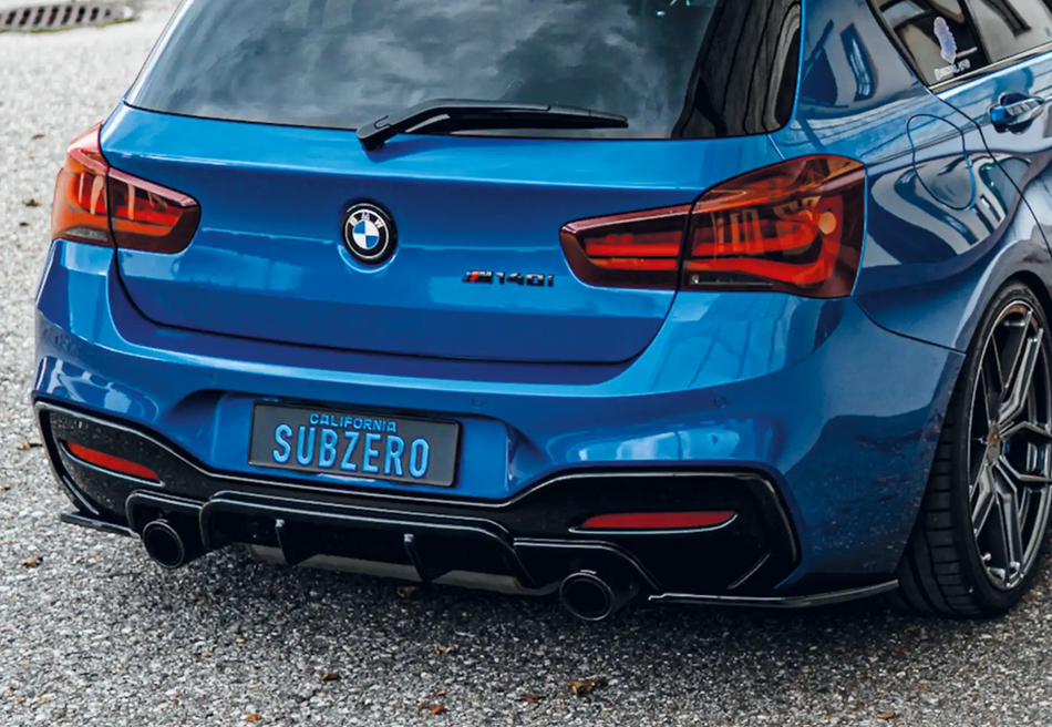 BMW 1 Series (F20) LCI ZAERO Design EVO-1 Diffuser Extension - Gloss Black