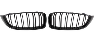 BMW 4 Series (F32) M Performance Dual Slat Front Bumper Grille - Gloss Black