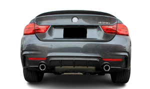 BMW 4 Series (F32) M Performance Rear Bumper Diffuser - Gloss Black