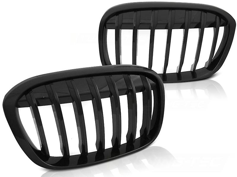 BMW X1 (F48) M Style Double Slat Front Grille - Gloss Black