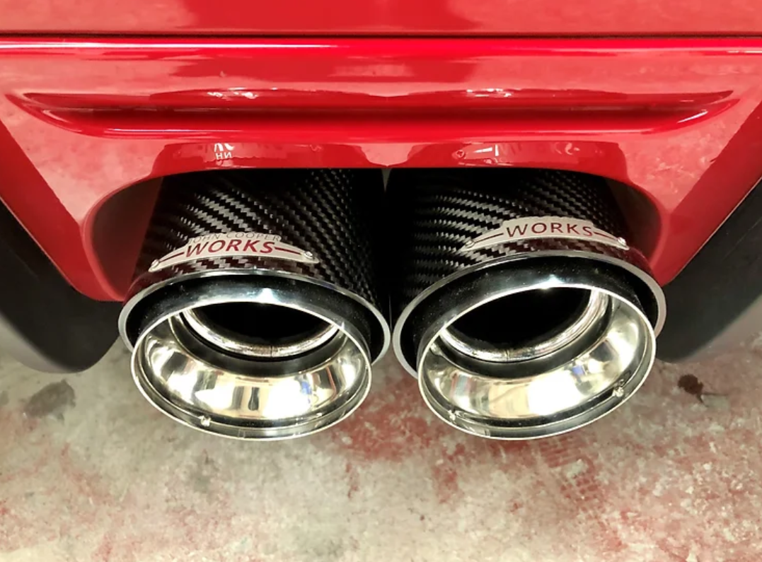 Mini Cooper F-Series (F56) JCW Stainless Steel Exhaust Tip - Carbon ...