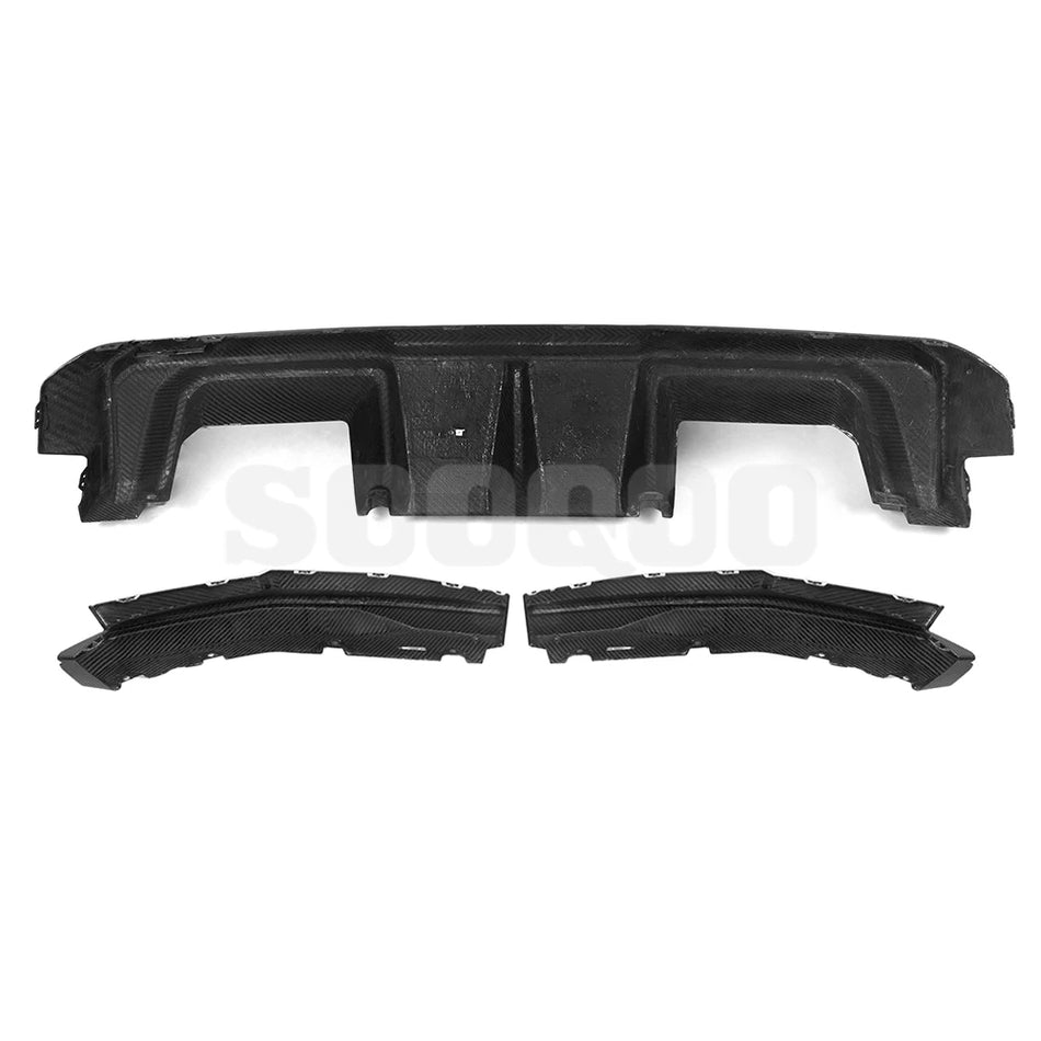 BMW M Series (G8X) SOOQOO V2 Rear Bumper Diffuser - Dry Carbon (3pc)