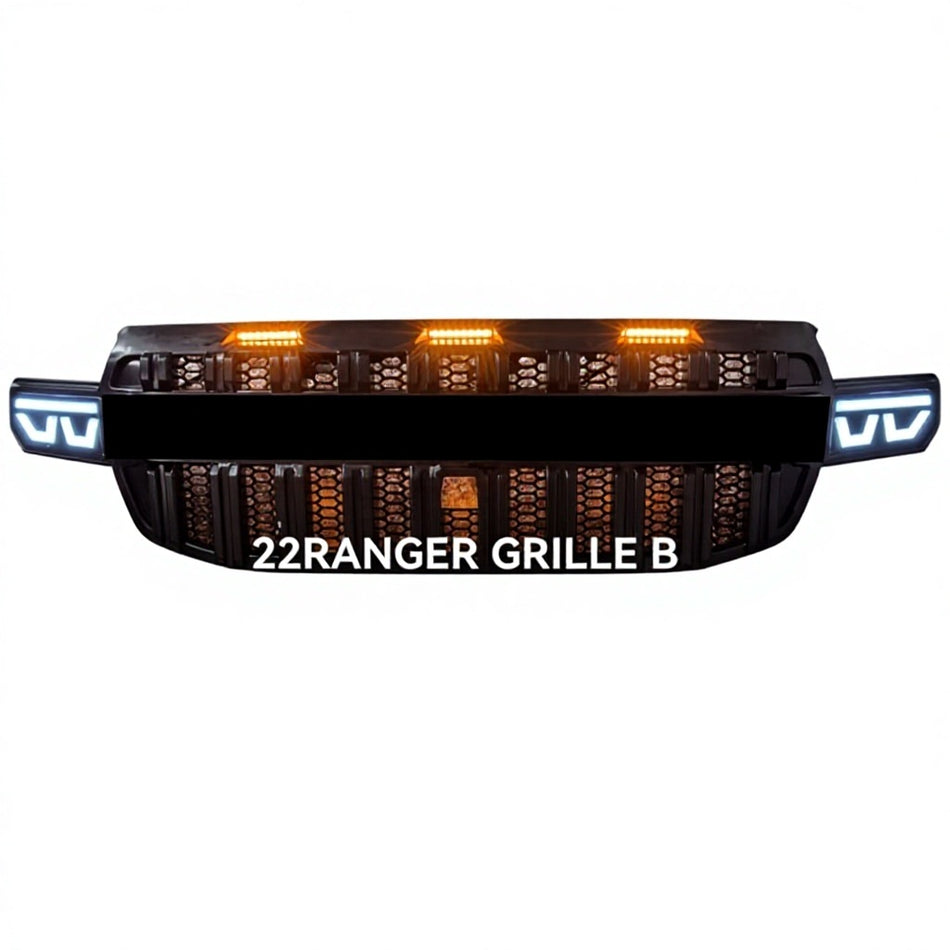 Ford Ranger (T9) Mustang Style ABS Front Bumper Grille - Black