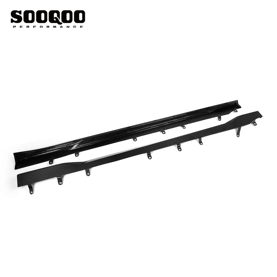 BMW M2 (G87) SOOQOO Side Skirt Extension Set - Dry Carbon