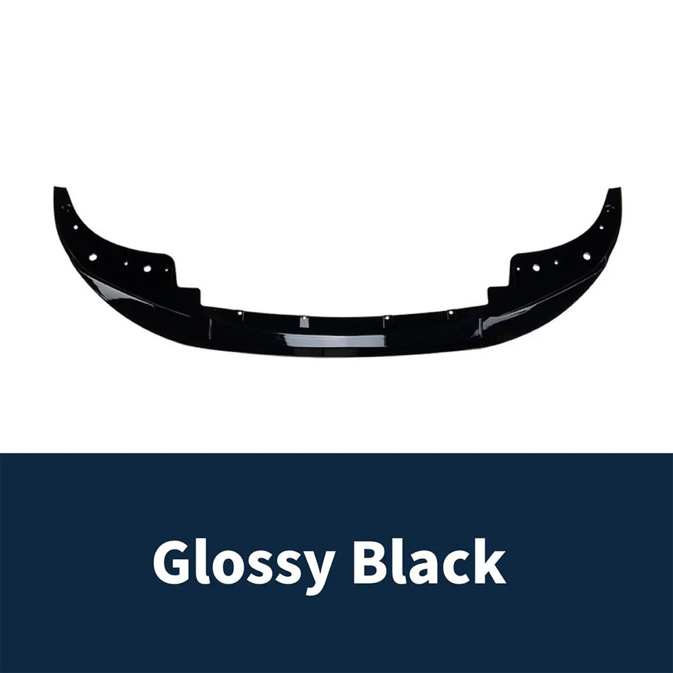 BMW 4 Series (G22) MP Style Front Spoiler Lip - Gloss Black / Carbon Look