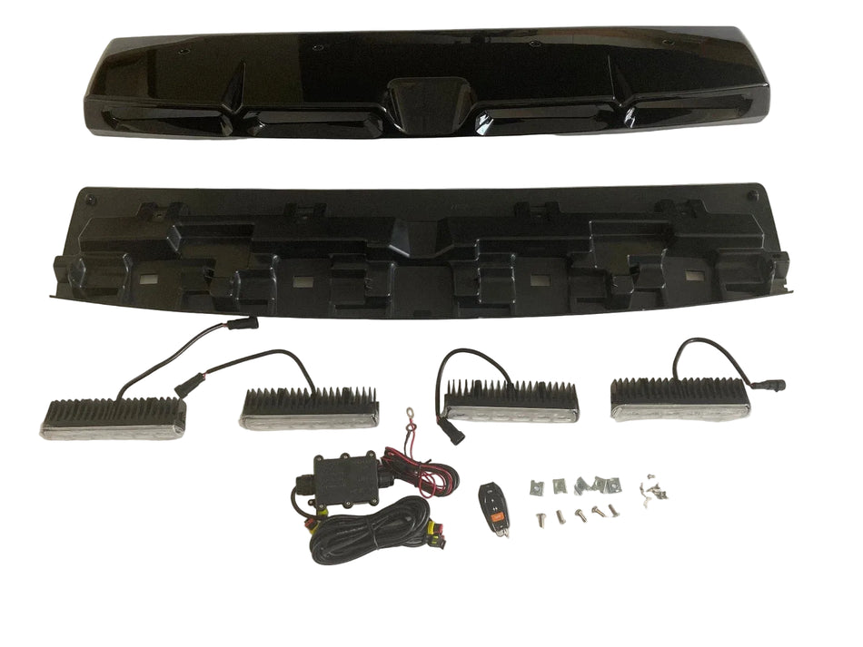 Ford Ranger (T9) LED Light Top Roof Spoiler - Gloss Black