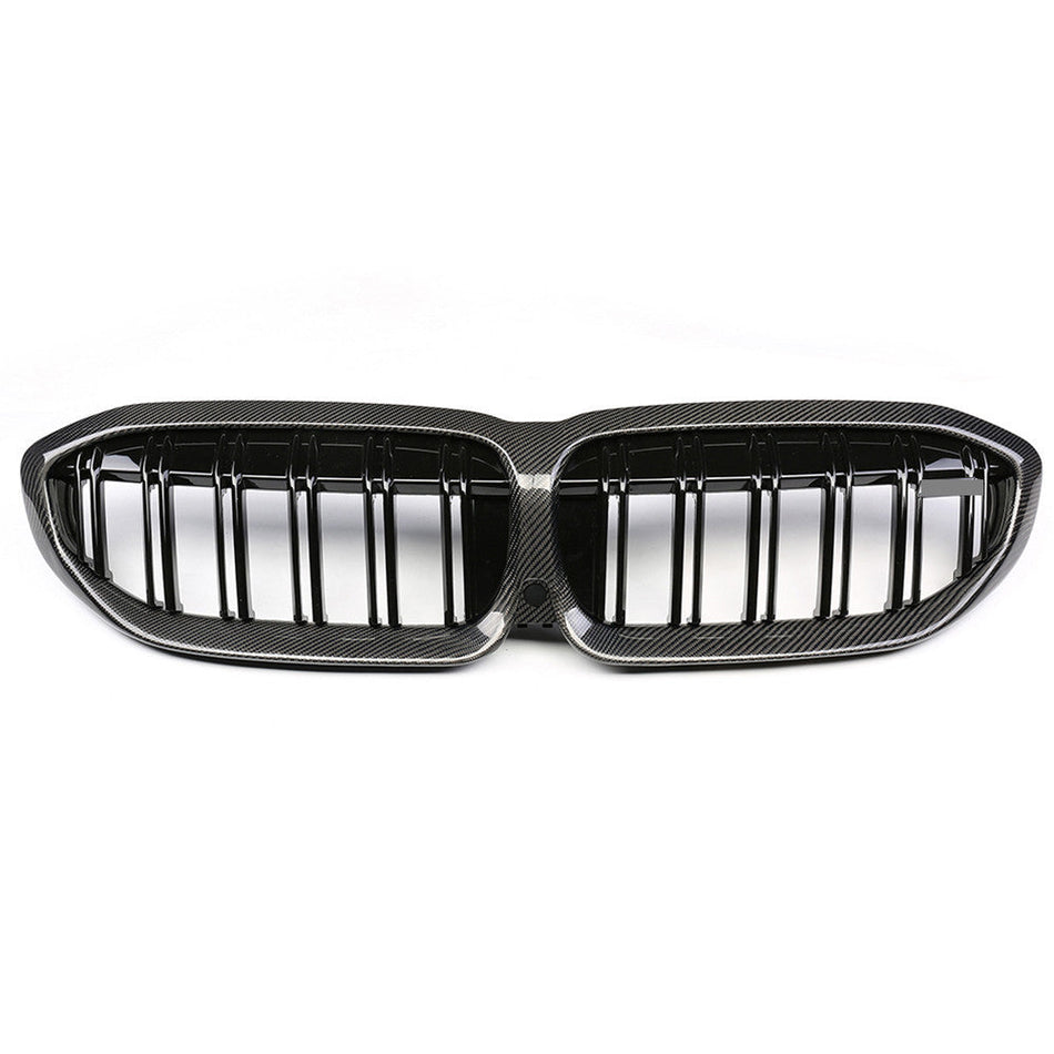 BMW 3 Series (G20) Pre-Facelift Dual Slat Front Grille Set - Dry Carbon