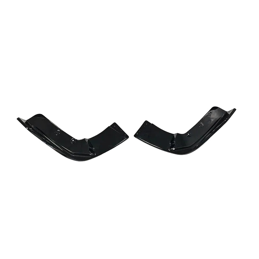 BMW 3 Series (G20) LCI Custom Style Rear Bumper Winglet Splitters - Gloss Black
