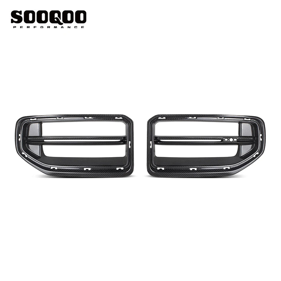 BMW M2 (G87)SOOQOO V3 Front Bumper Grille Set - Dry Carbon (Fits LCI Original Badge)