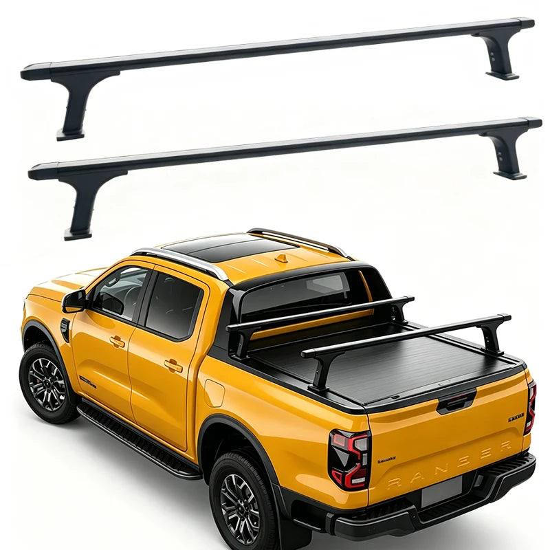 Ford Ranger Raptor Tailgate Adjustable Crossbar Rack Set - Aluminium Alloy