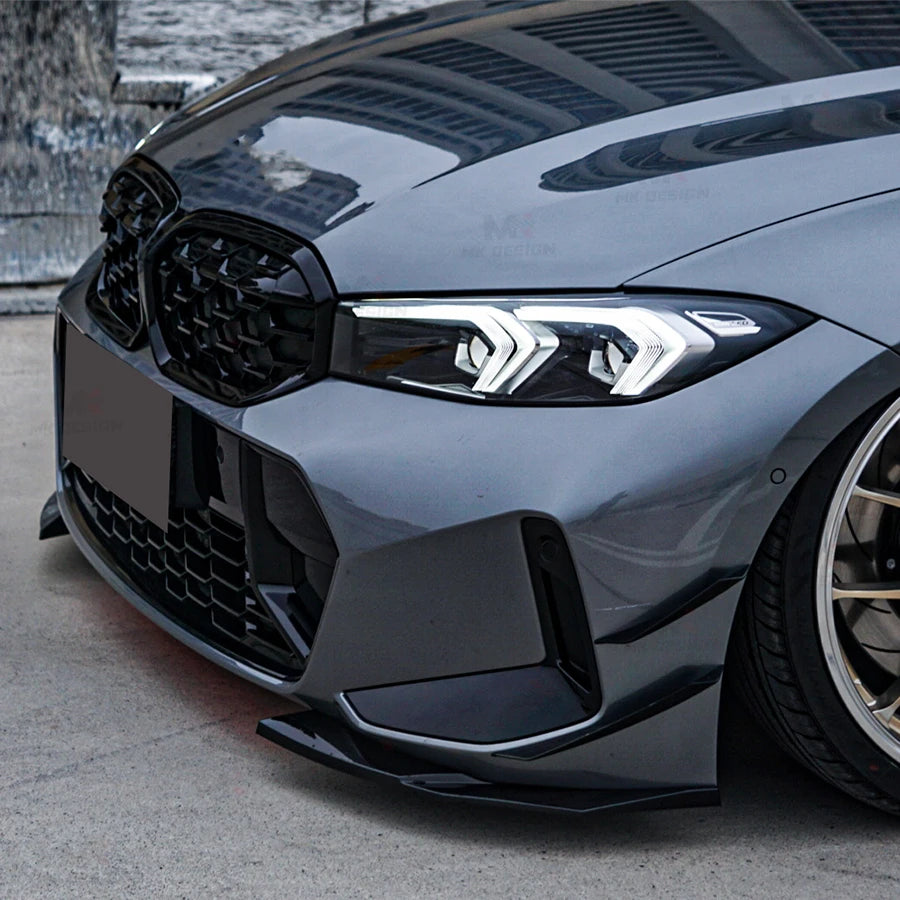 BMW (G20) LCI Custom Front Bumper Side Canards Set - Gloss Black