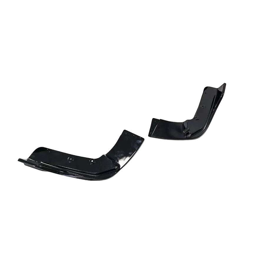 BMW 3 Series (G20) LCI Custom Style Rear Bumper Winglet Splitters - Gloss Black