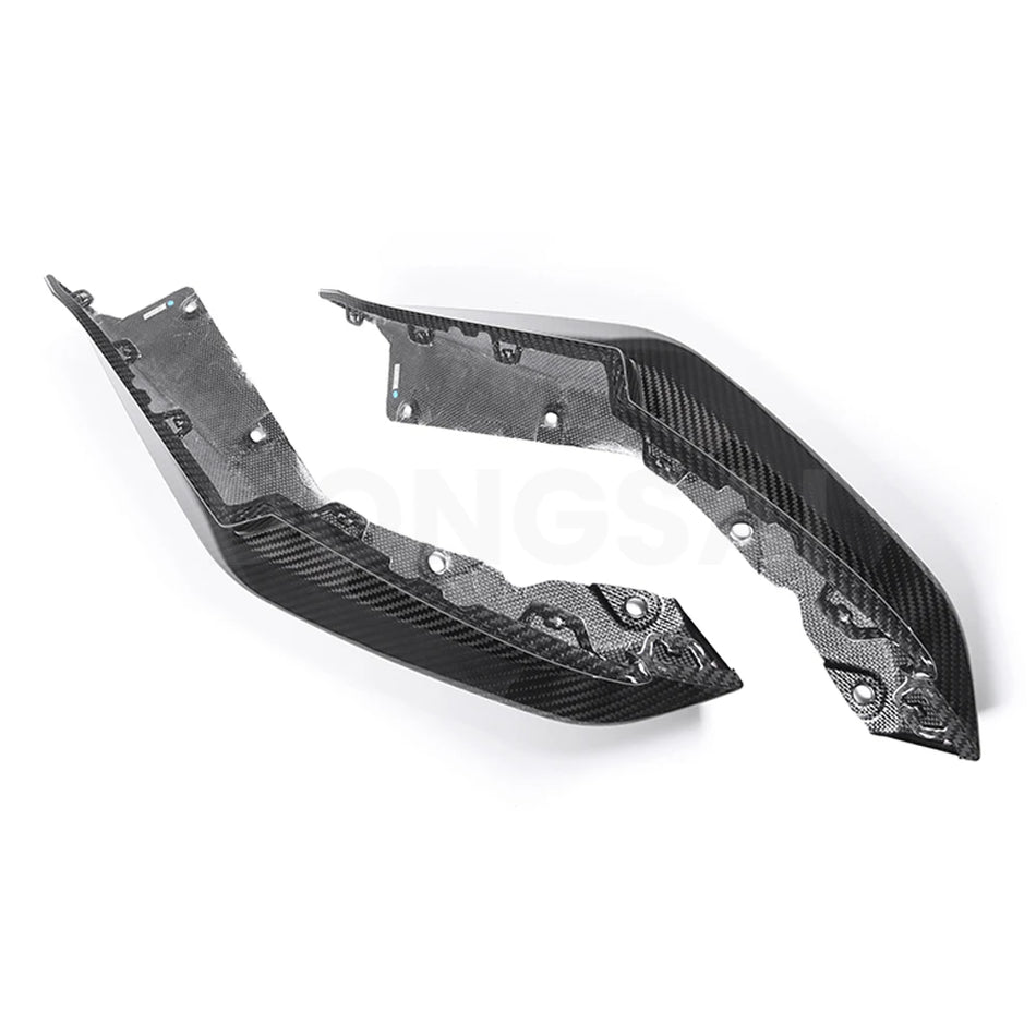 BMW M Series (G8X) OEM Style Replacement Rear Bumper Side Splitter Set - Dry Carbon