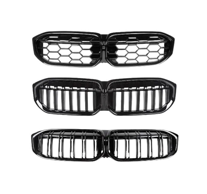 BMW 3 Series (G20) LCI Front Bumper Grille Set - Gloss Black