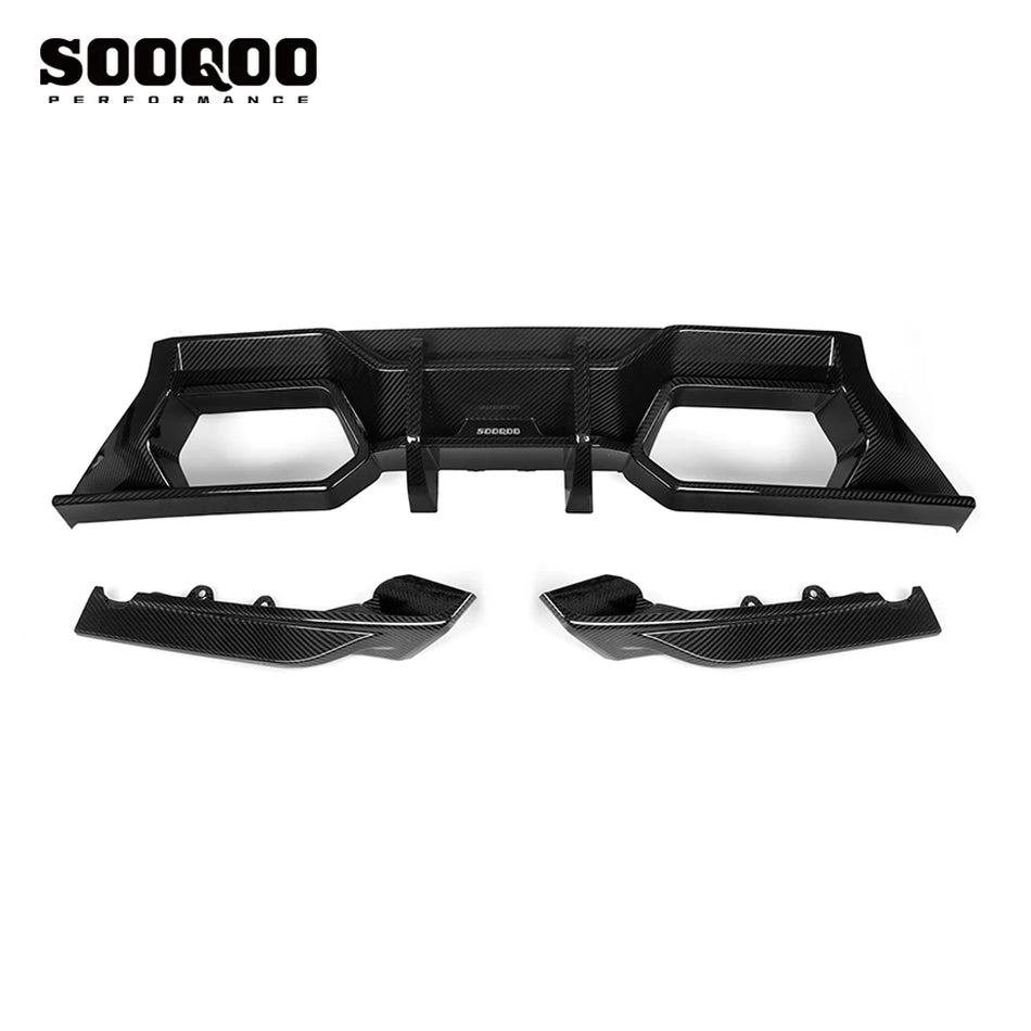 BMW M2 (G87) SOOQOO V1 Rear Bumper Diffuser - Dry Carbon (3pc)