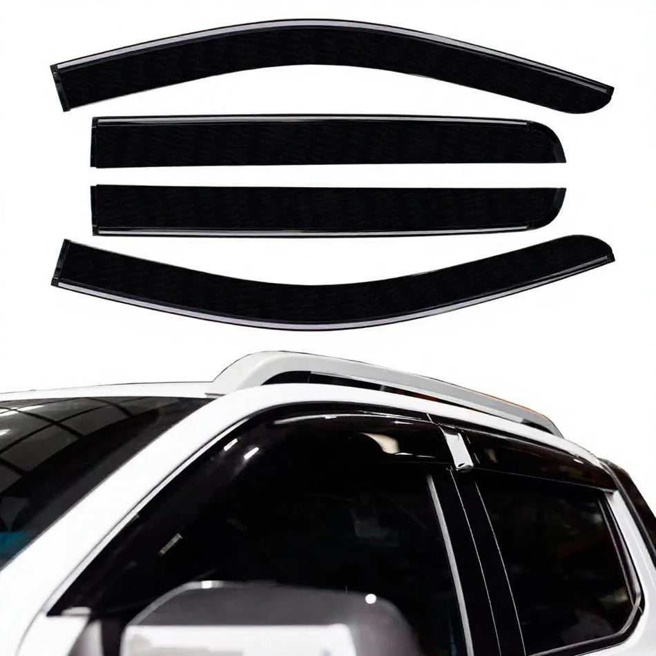 Ford Ranger (T9) Smoked Color Rain Door Visor Window Deflector Shield