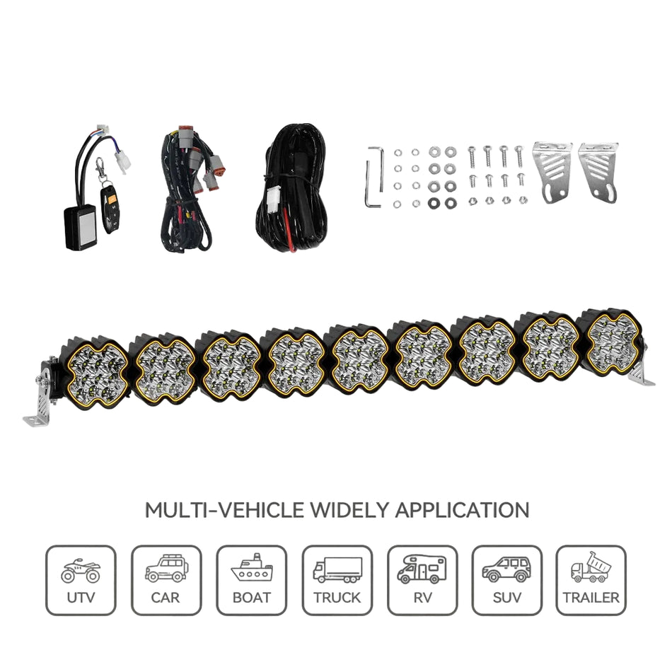 4x4 Offroad 42 Inch Modular Amber DRL LED Off Driving Light Bar