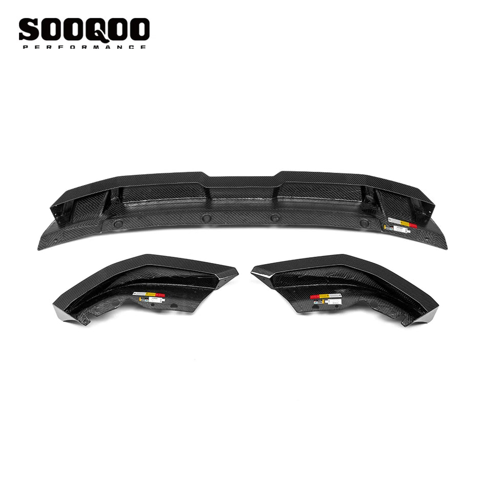 BMW XM (G09) SOOQOO Front Bumper Spoiler Lip -  Dry Carbon Fiber