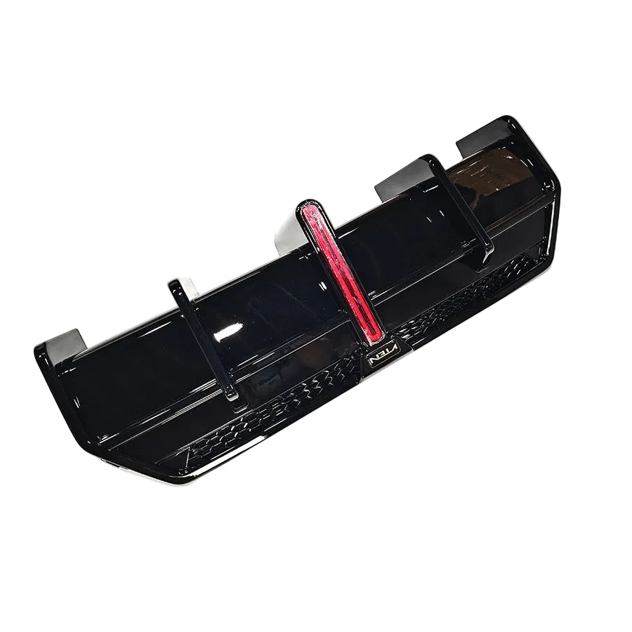 BMW 2 Series (G42) Custom Rear Bumper Diffuser W/ F1 LED Brake Light - Gloss Black