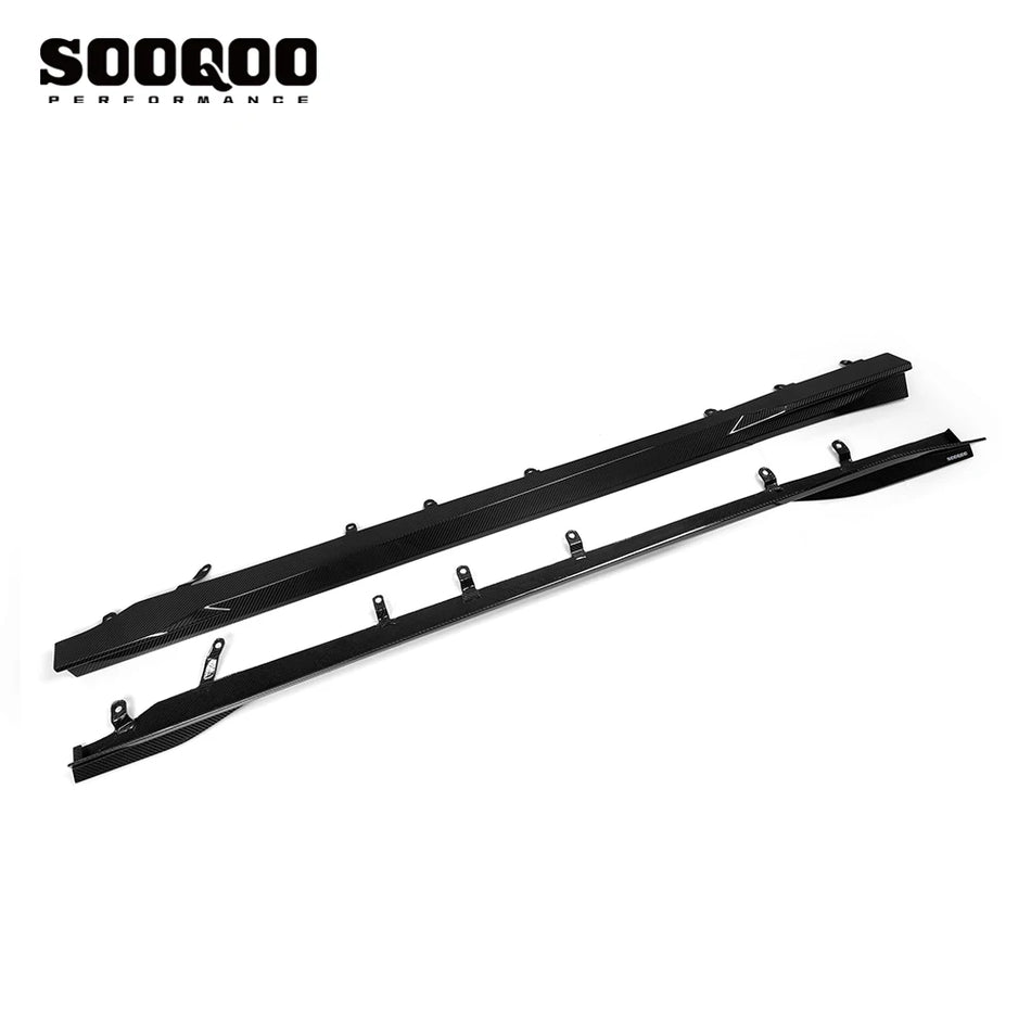 BMW M2 (G87) SOOQOO Side Skirt Extension Set - Dry Carbon