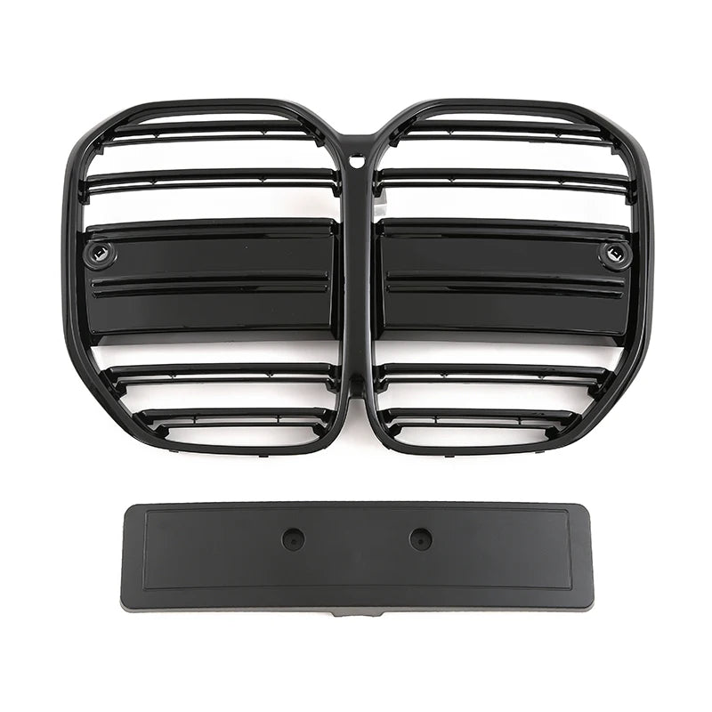 BMW  4 Series (G22) M4 Style Without ACC Front Bumper Grille - Gloss Black