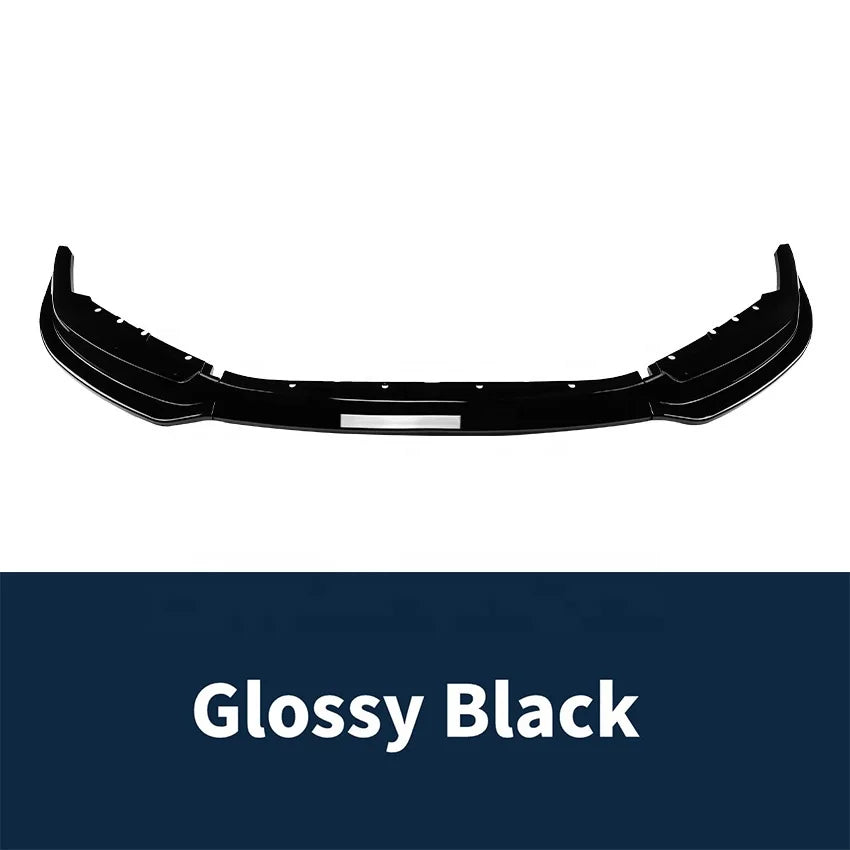 BMW M2 (G87) ABS Custom Front Spoiler Lip - Gloss Black / Carbon Look