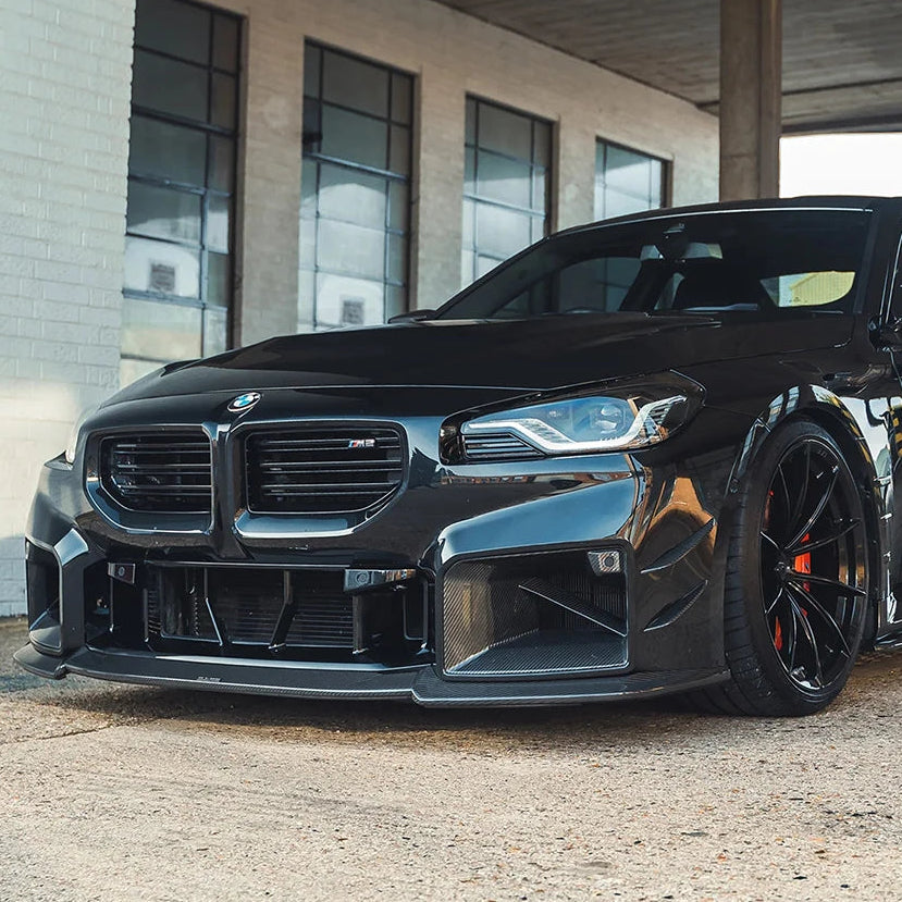 BMW M2 (G87) CT V1 Style Front Bumper Spoiler Lip Spoiler - Dry Carbon (3pc)