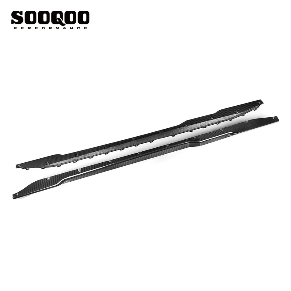 BMW M4 (G82) SOOQOO Replacement Side Skirt Extension Set - Dry Carbon