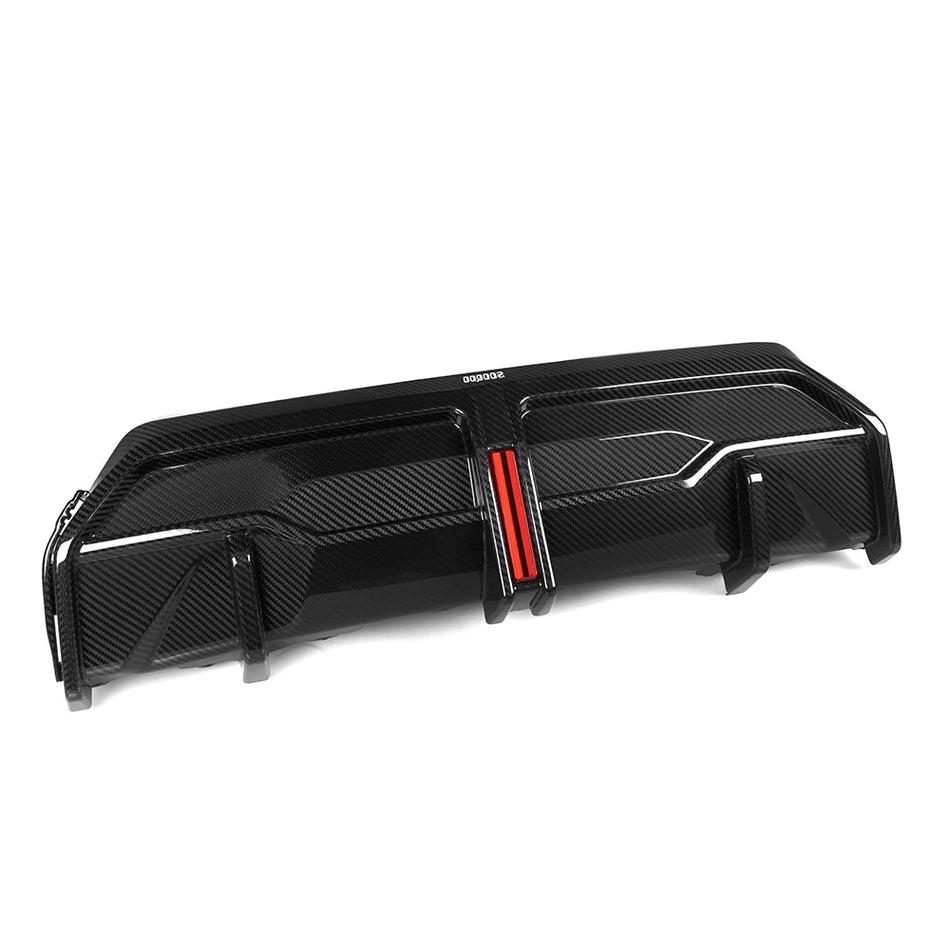 BMW 2 Series (G42) SOOQOO Rear Diffuser + F1 LED Brake Light - Dry Carbon