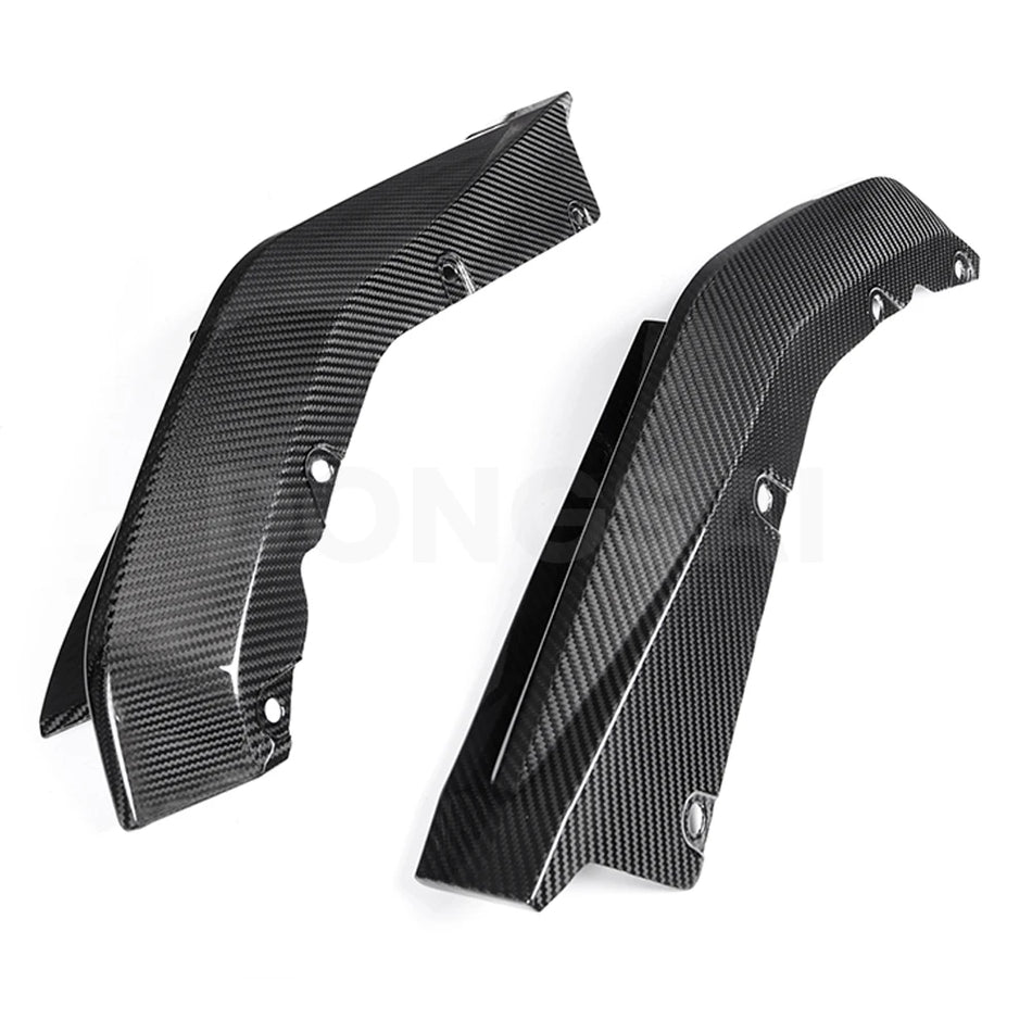 BMW M Series (G8X) OEM Style Replacement Rear Bumper Side Splitter Set - Dry Carbon