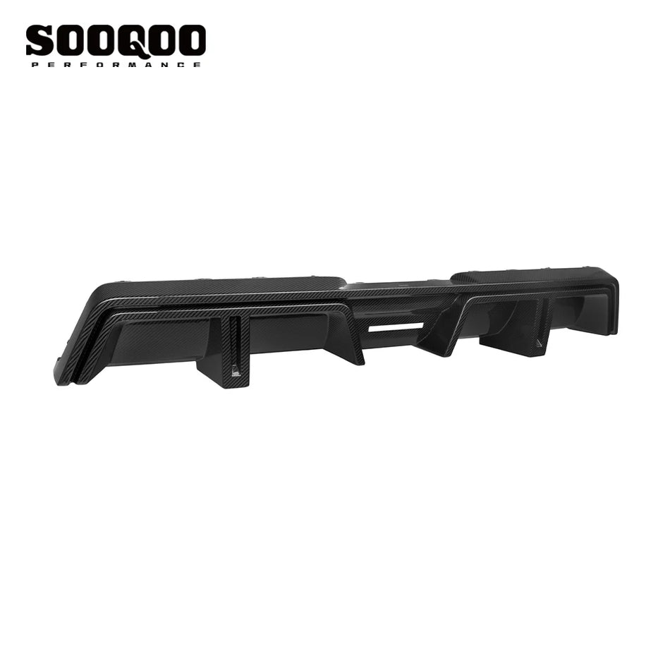 BMW XM (G09) SOOQOO Rear Bumper Diffuser - Dry Carbon Fiber (3pcs)