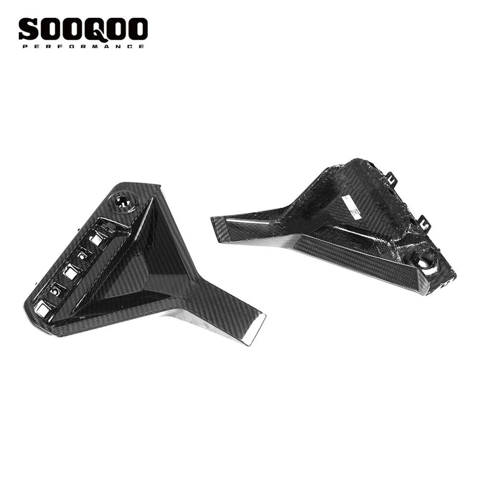 BMW M2 (G87) SOOQOO Rear Bumper Side Vent Inserts - Dry Carbon