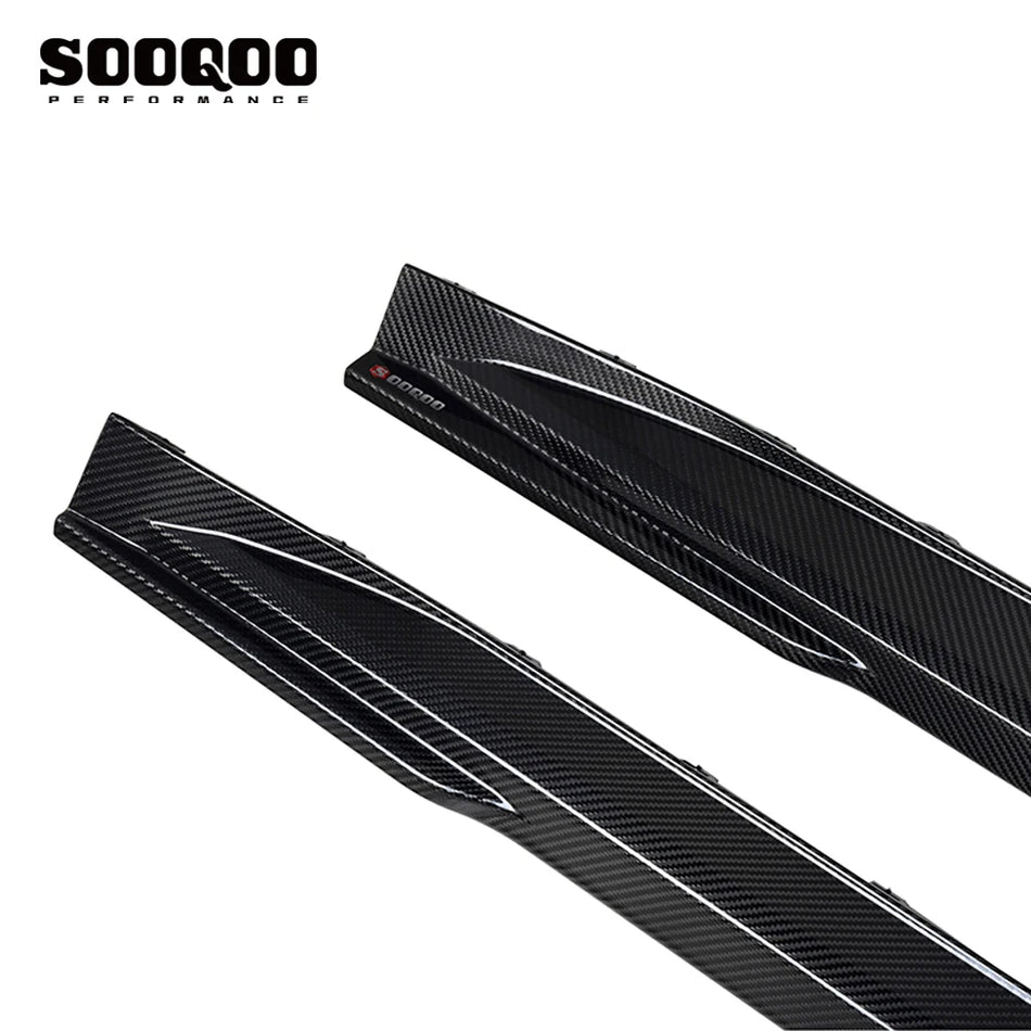 BMW M4 (G82) SOOQOO Replacement Side Skirt Extension Set - Dry Carbon