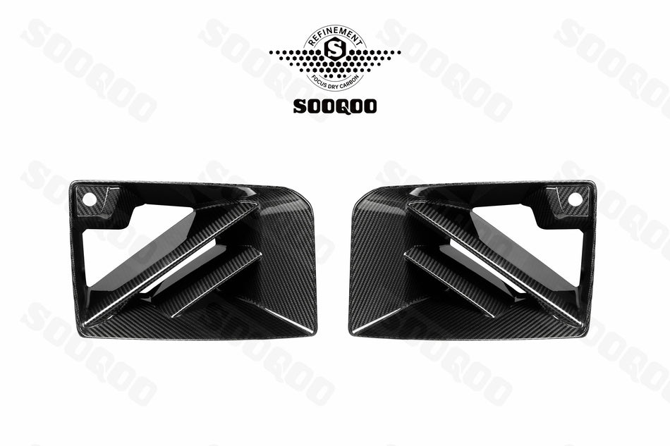 BMW M2 (G87) SOOQOO Front Bumper Air Inlets Trim Set - Dry Carbon