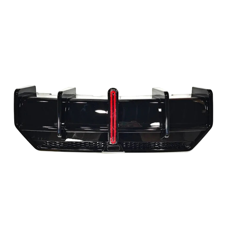 BMW 2 Series (G42) Custom Rear Bumper Diffuser W/ F1 LED Brake Light - Gloss Black