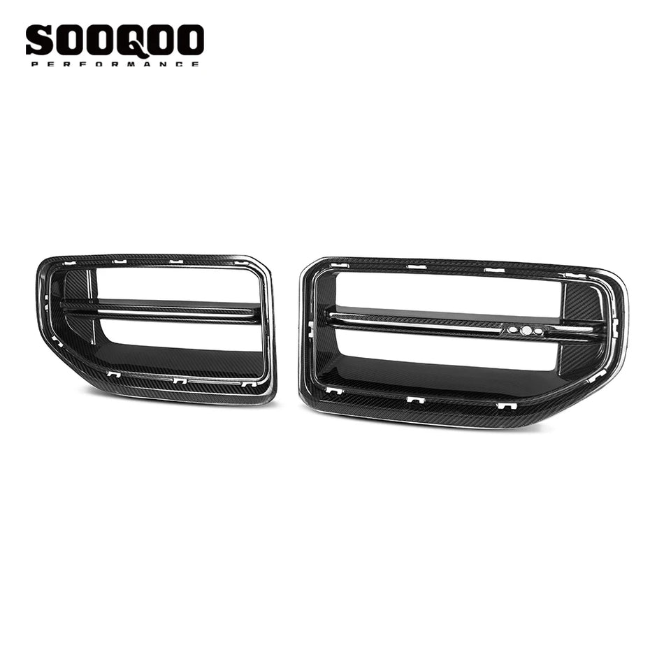 BMW M2 (G87)SOOQOO V3 Front Bumper Grille Set - Dry Carbon (Fits LCI Original Badge)