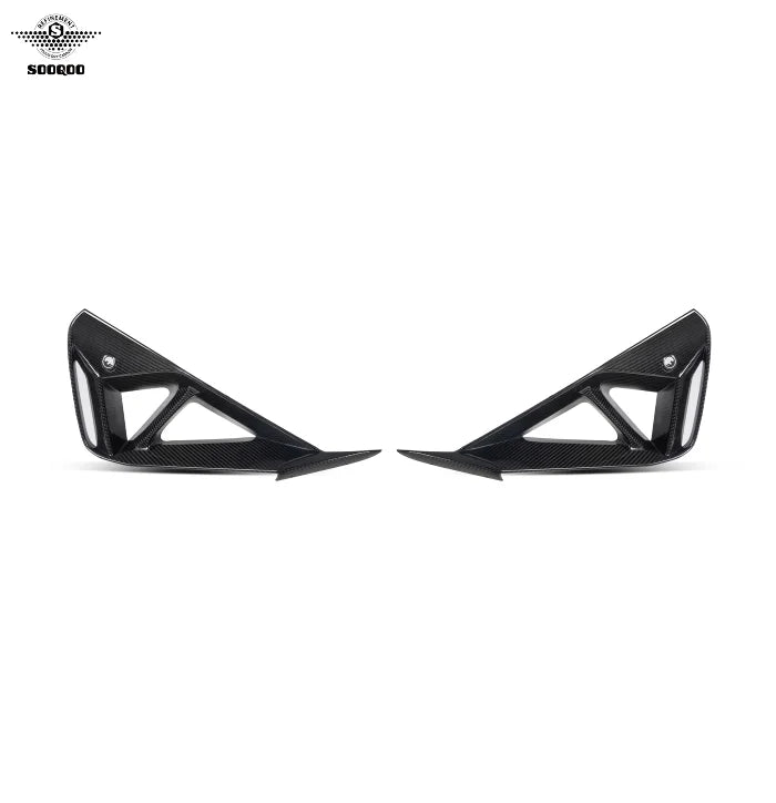 BMW 2 Series (G42) SOOQOO Front Bumper Air Duct Insert Set - Dry Carbon