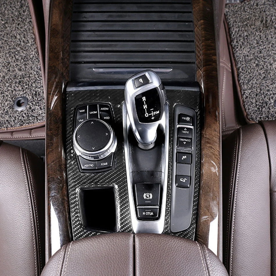 BMW X5 (F15) Center Console Gear Lever Panel Cover Trim - Dry Carbon