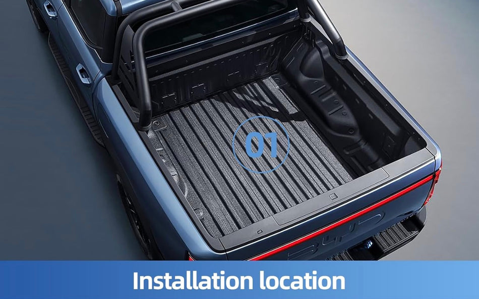 BYD Shark 6 TPE Rear Rubber Boot Liner Mat - Black