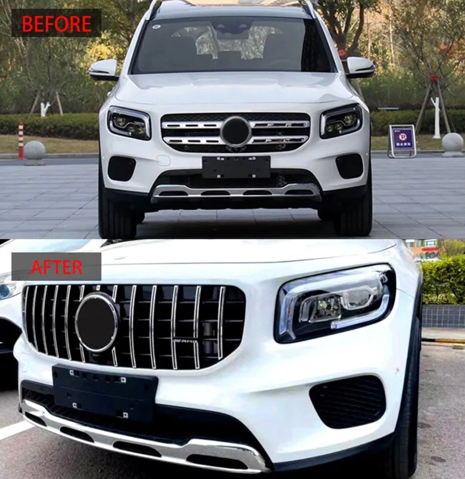 Mercedes GLB-Class Non-AMG Line (X247) GT Style Front Bumper Grille - Chrome (DEMO)