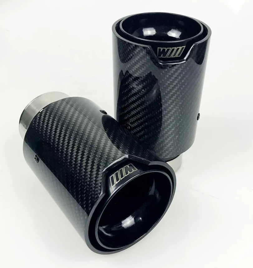 BMW M435/M440 (F32) M Performance Black Stainless Steel Exhaust Tip - Carbon