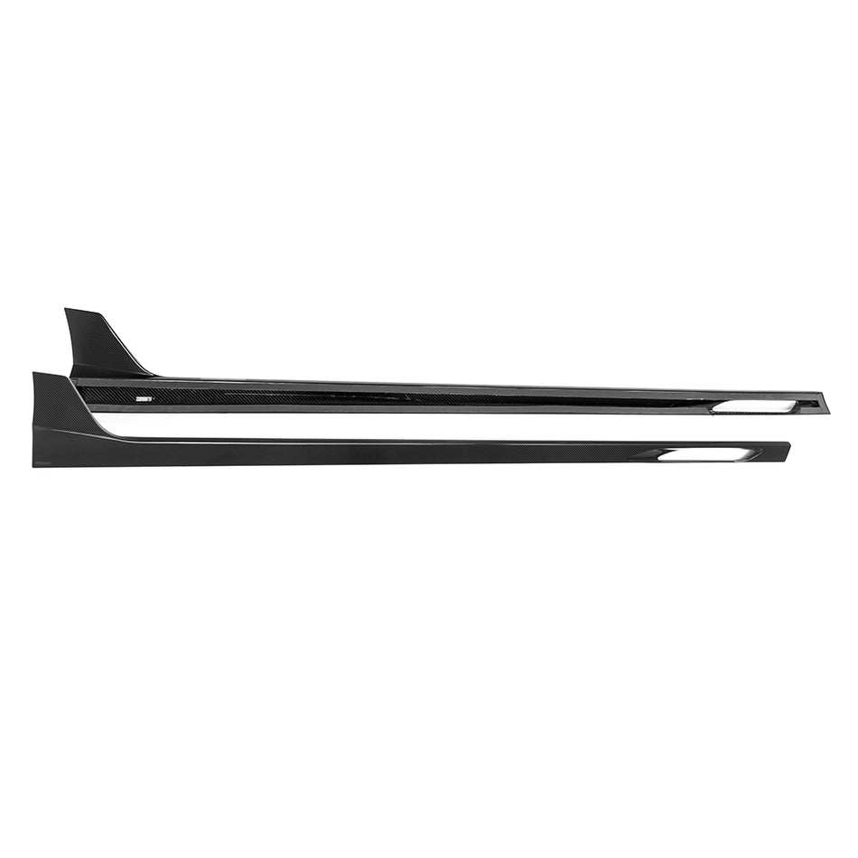 BMW M5 (G90) SOOQOO Side Skirt Extension Set - Dry Carbon