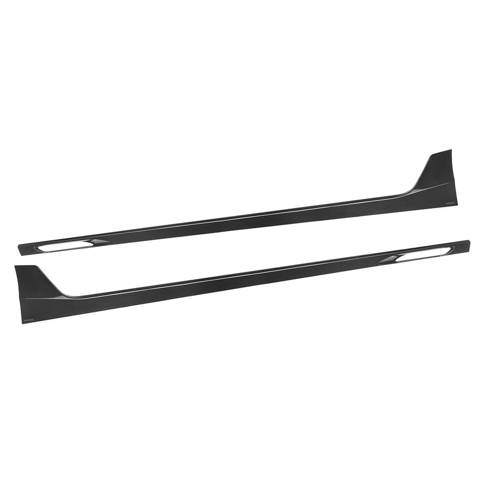 BMW M5 (G90) SOOQOO Side Skirt Extension Set - Dry Carbon