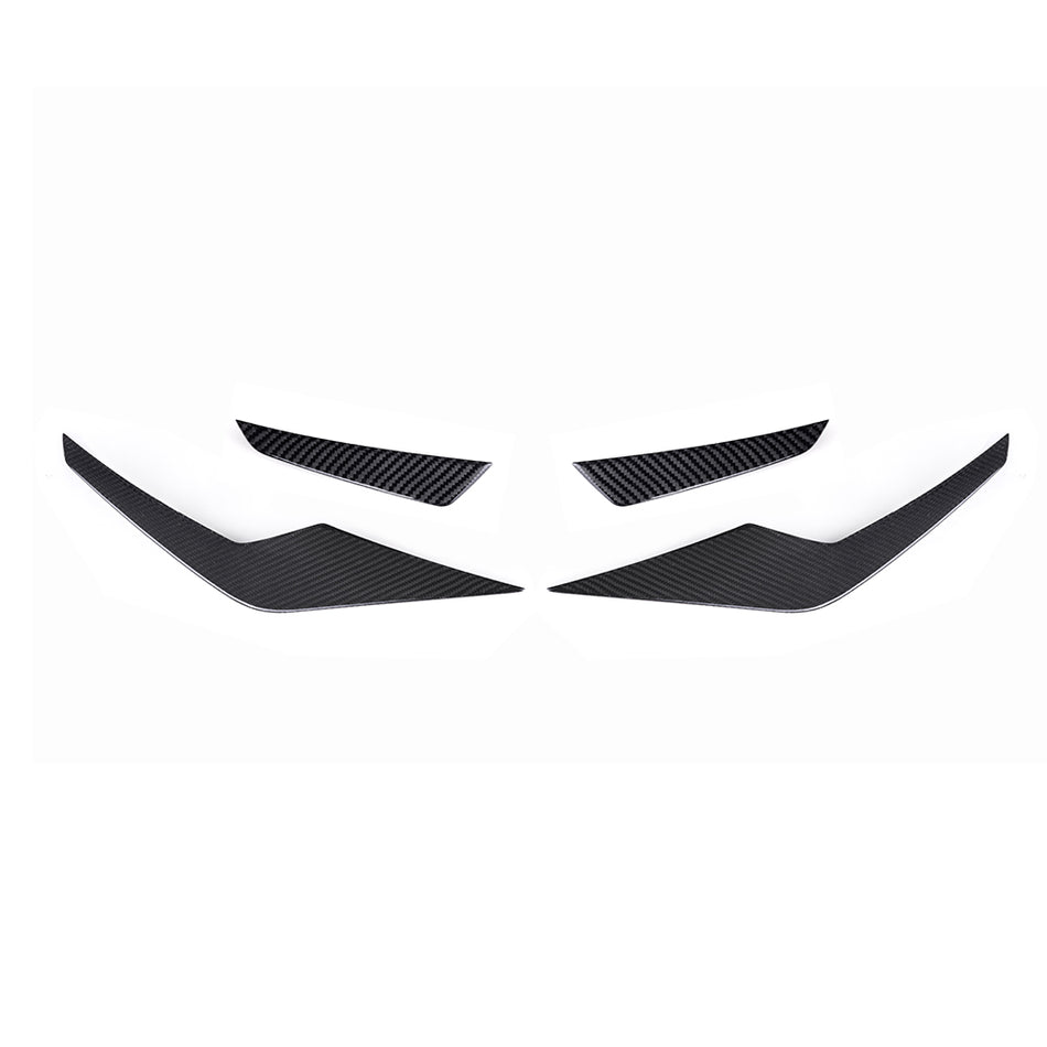 BMW M5 (G90) SOOQOO Front Bumper Canard Set (4pc) - Dry Carbon