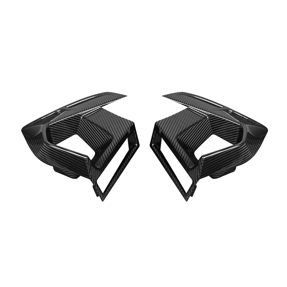 BMW X3M (F97) SOOQOO Front Bumper Center Air Duct Trim Set - Dry Carbon