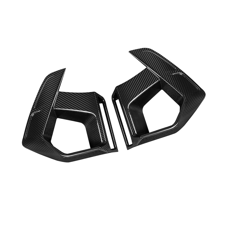 BMW X3M (F97) SOOQOO Front Bumper Center Air Duct Trim Set - Dry Carbon