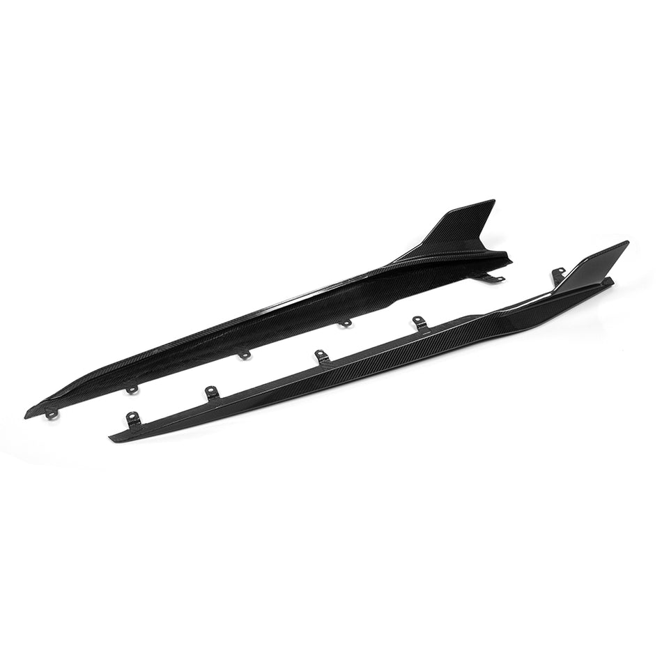 BMW 8 Series (G14/G15) SOOQOO Side Skirt Extension Set - Dry Carbon